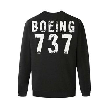 BOEING 737 Men's Oversized Fleece Crew Sweatshirt e-joyer
